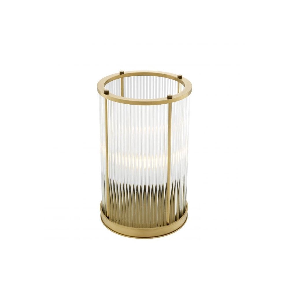 Hurricane Mayson M, Antique Brass Finish, Clear Glass