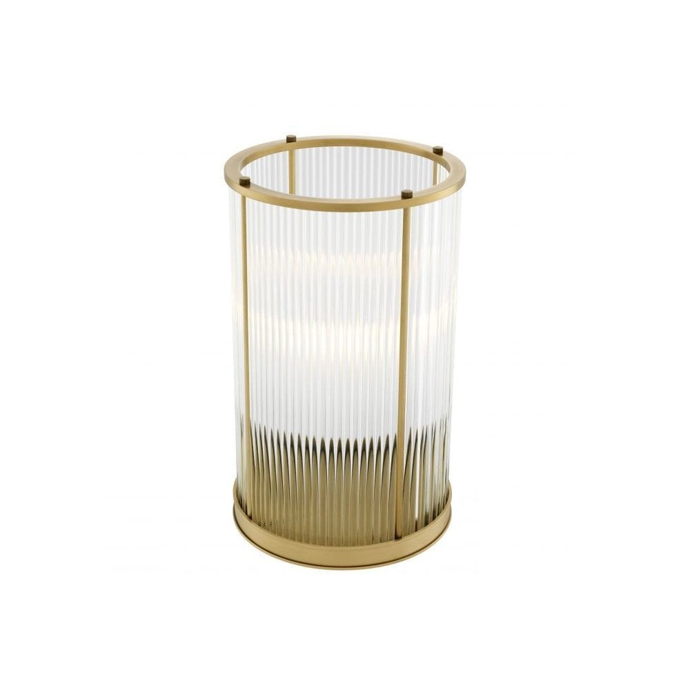 Hurricane Mayson L, Antique Brass Finish, Clear Glass