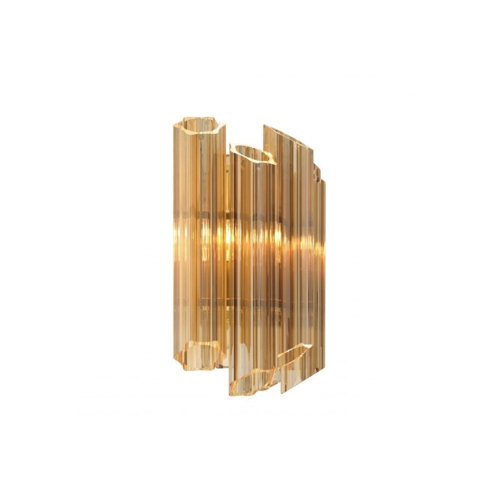 Wall Lamp Vittoria, Gold Glass, Gold Finish