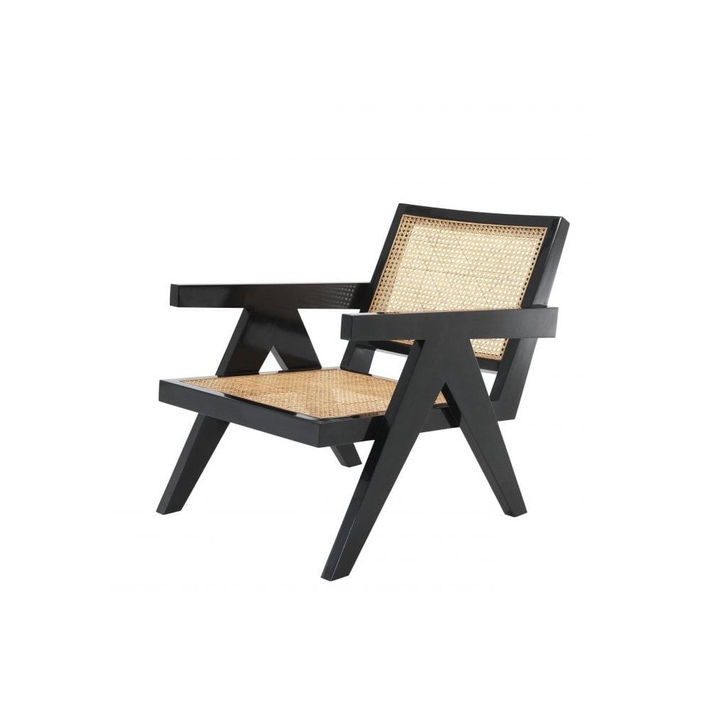 Chair Adagio, Black Finish, Natural Cane