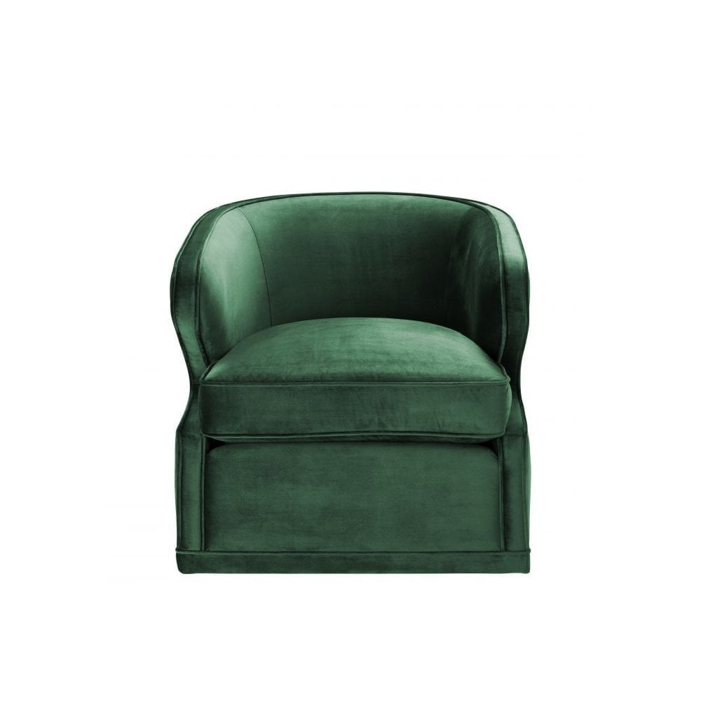 Chair Dorset, Roche Green Velvet, Swivel Base
