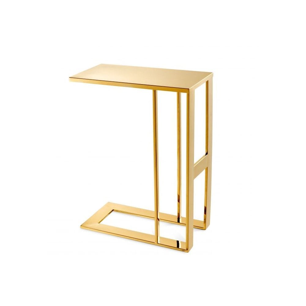 Side Table Pierre, Gold Finish