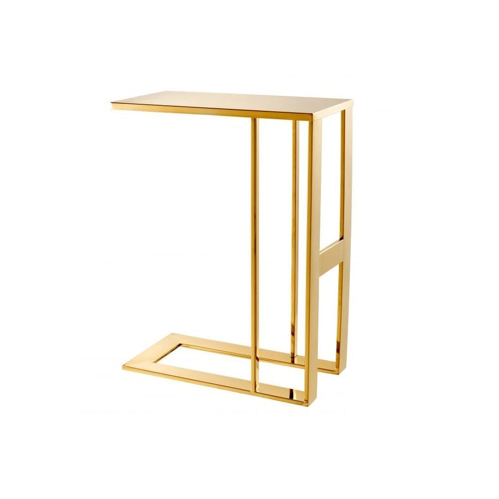 Side Table Pierre, Gold Finish