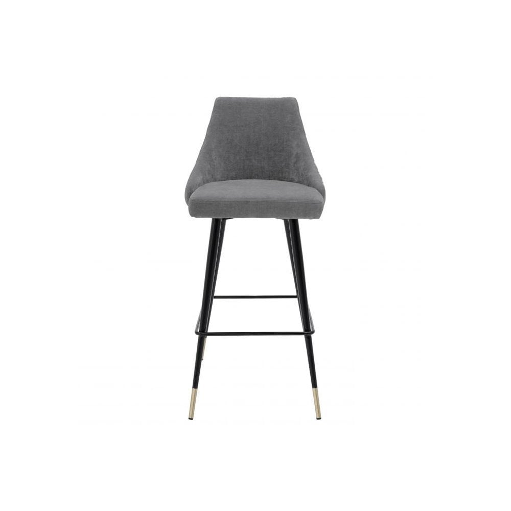 Bar Stool Cedro, Clarck Grey, Black & Brass Legs