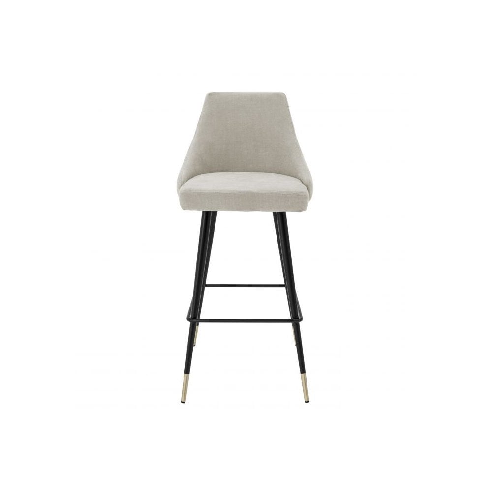 Bar Stool Cedro, Clarck Sand, Black & Brass Legs