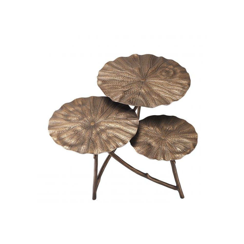 Side Table Colibri, Antique Brass Finish