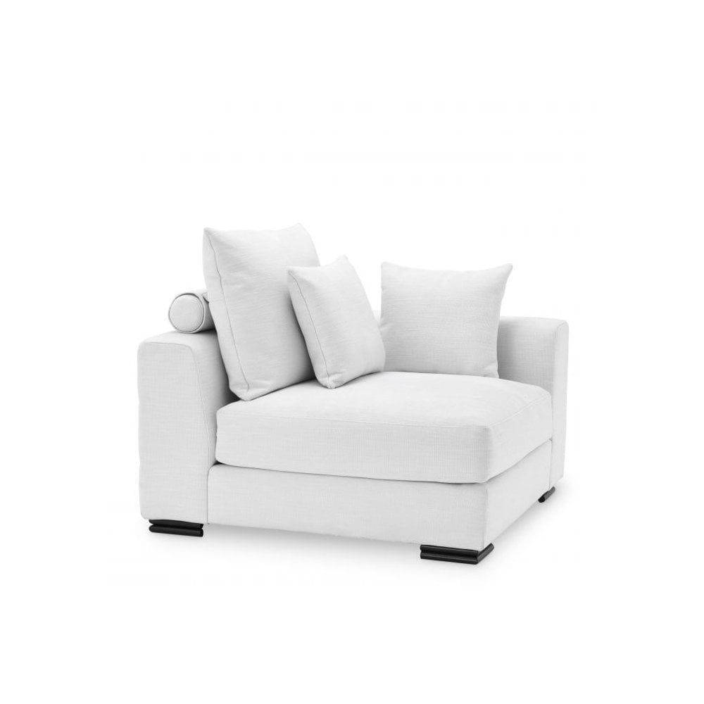 Sofa Clifford Corner, Avalon White, Black Feet