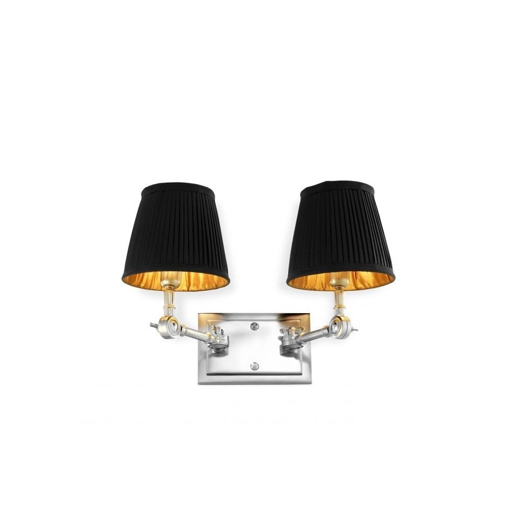 Wall Lamp Wentworth Double, Nickel Finish