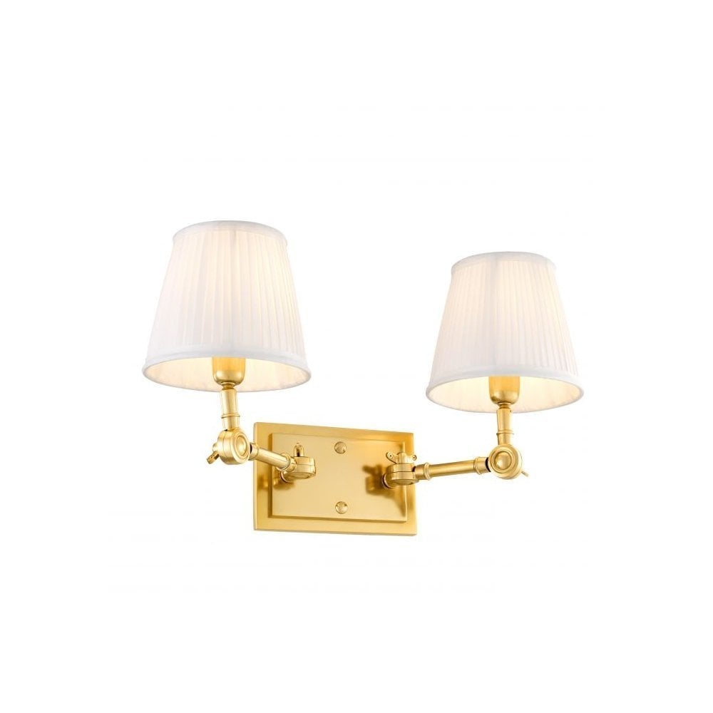 Wall Lamp Wentworth Double, Gold Finish