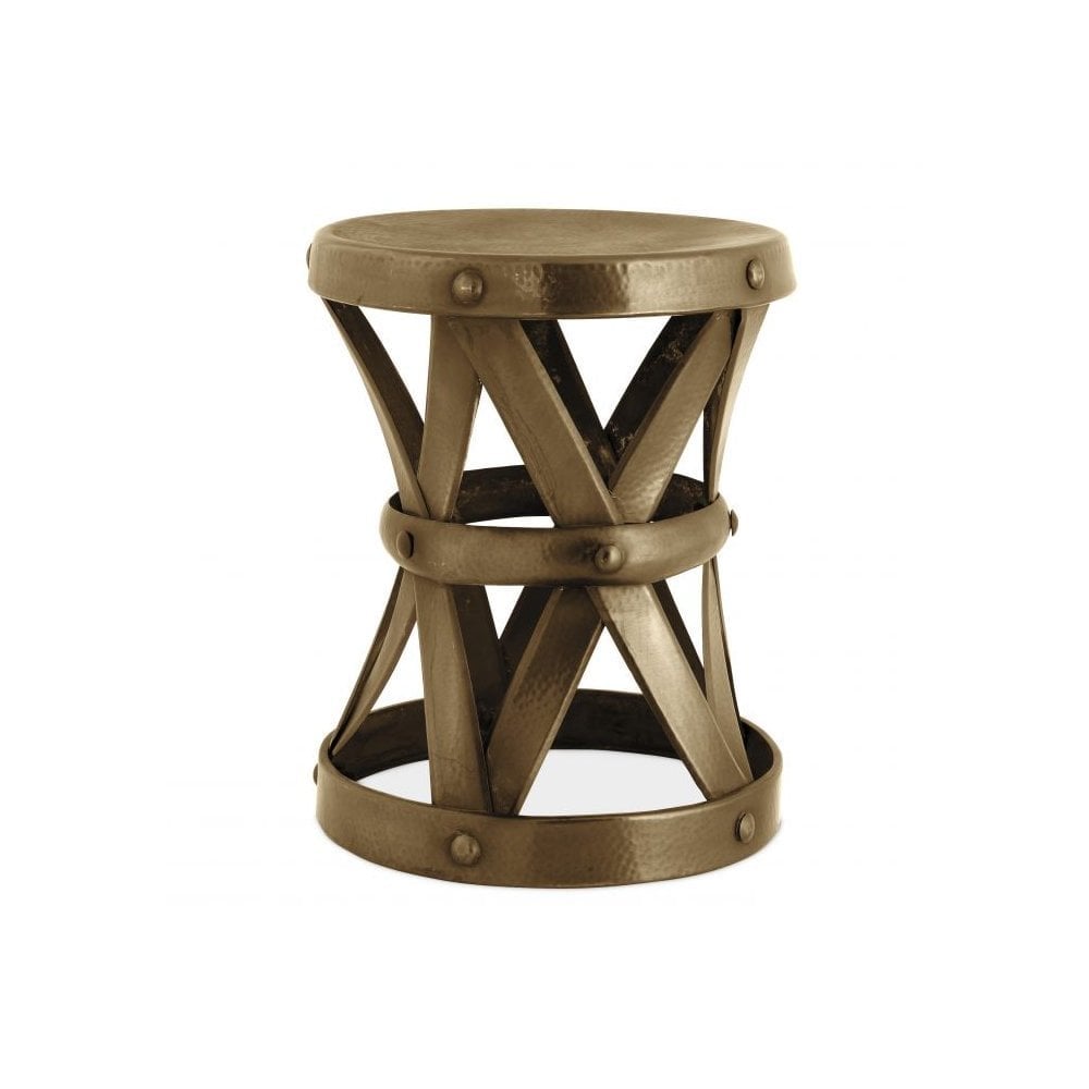 Stool Veracruz L, Antique Brass Finish