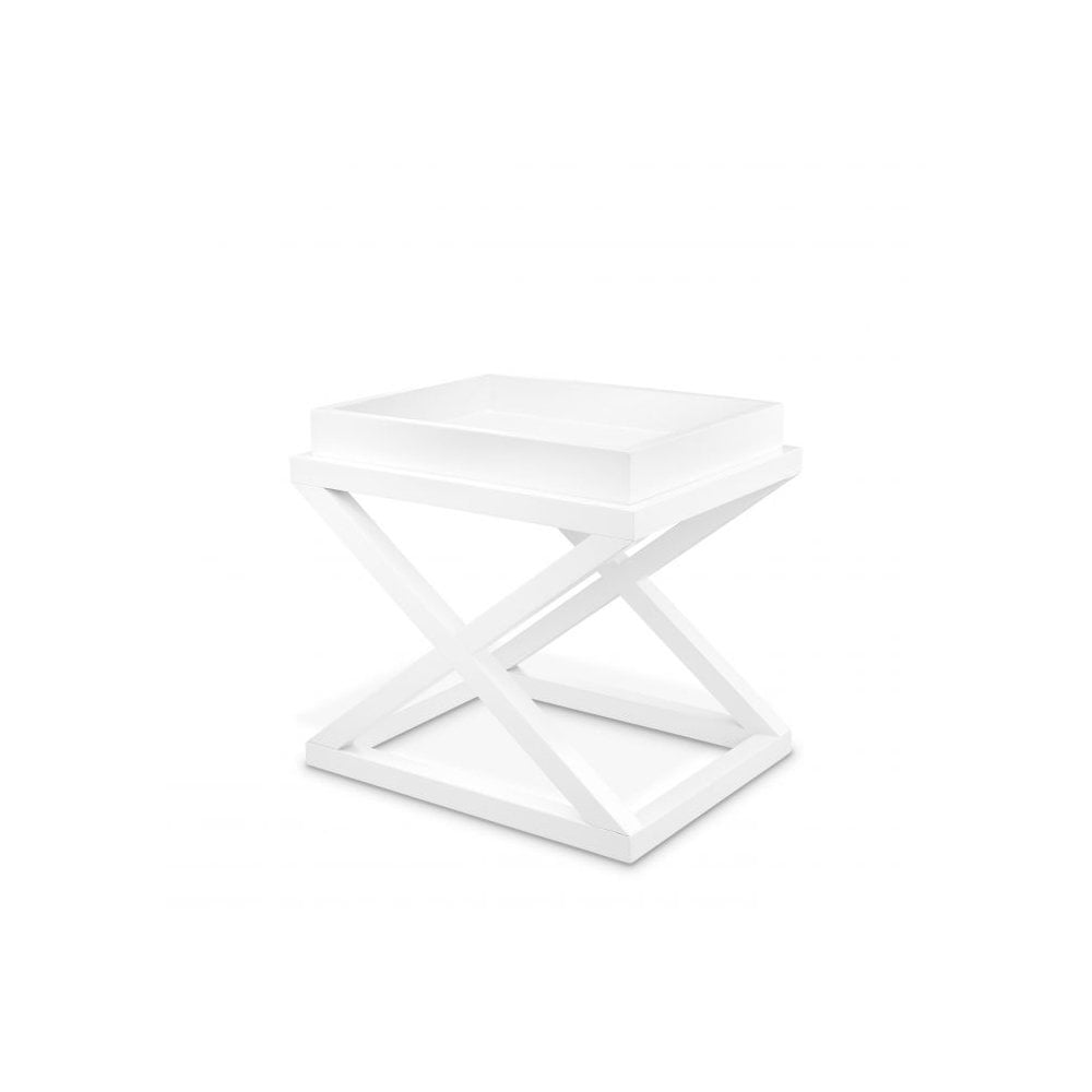 Side Table McArthur, Waxed White Finish