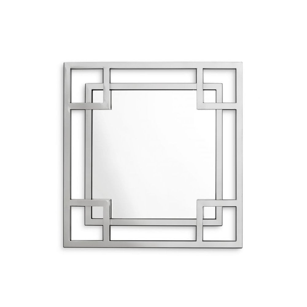 Mirror Dior, Polished Stainless Steel, Bevelled Mirror Glass