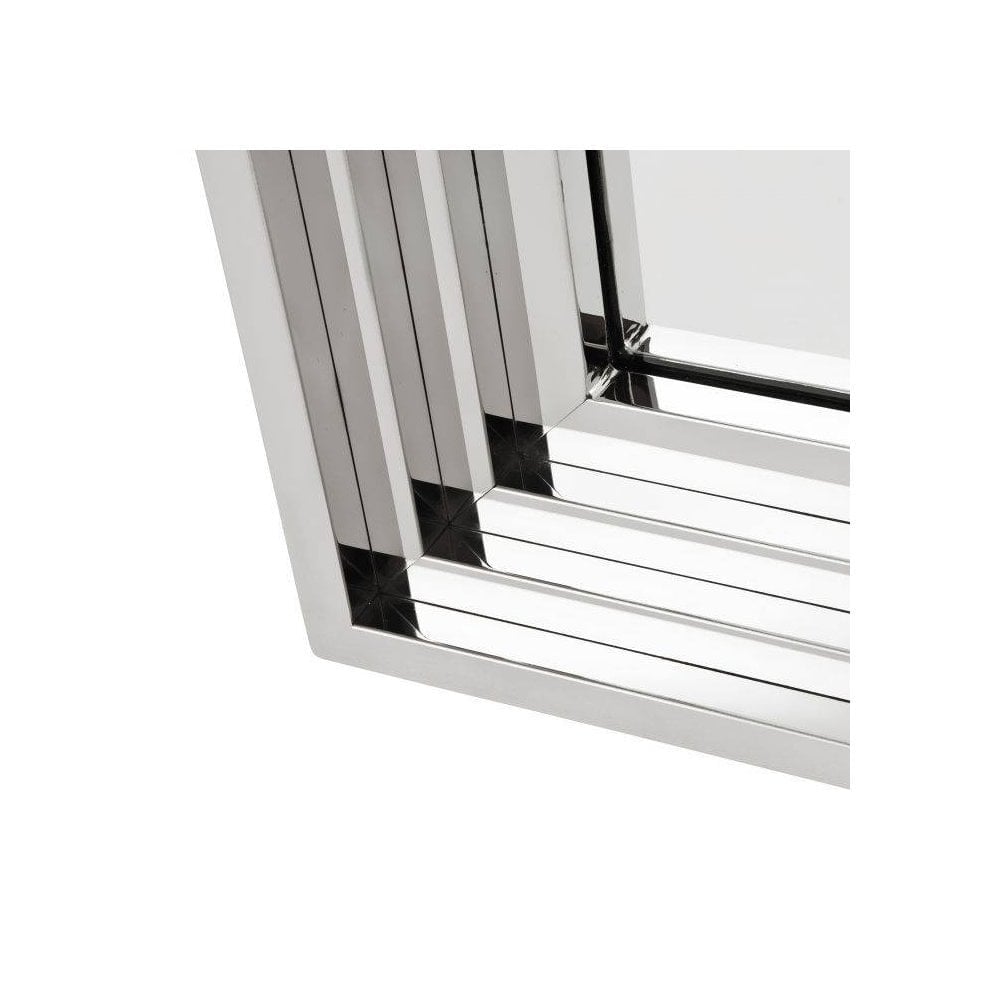 Mirror Levine rectangular, Polished Stainless Steel