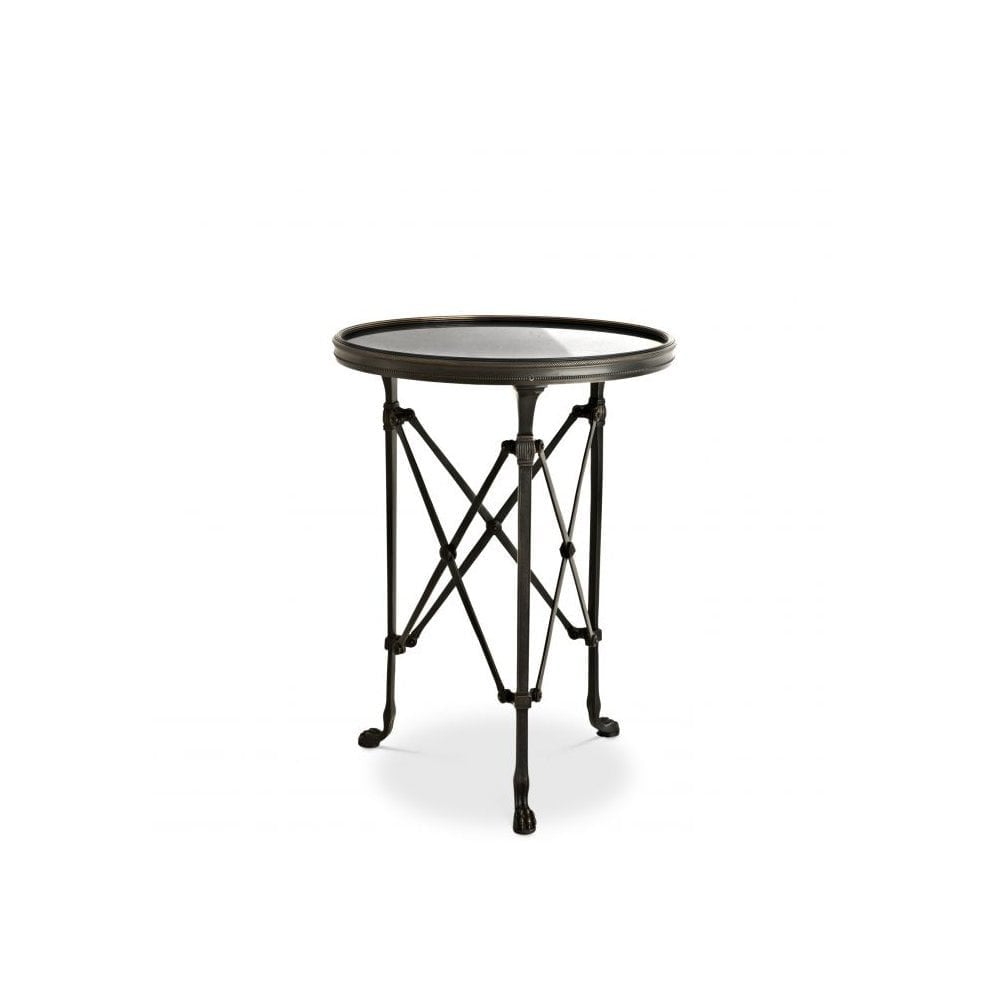 Side Table St Etienne S, Gunmetal Highlight Finish, Granite