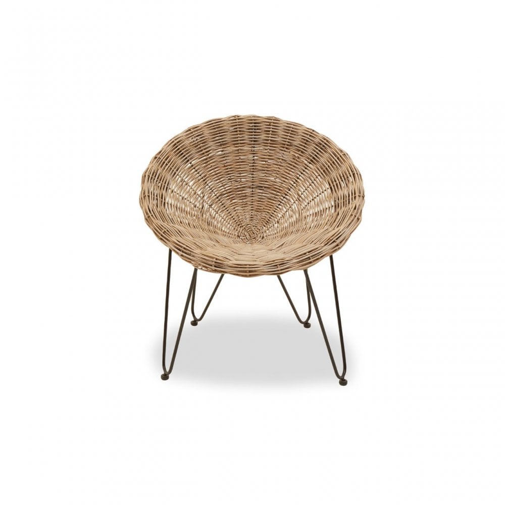 Grey Kubu Rattan Chair, Natural