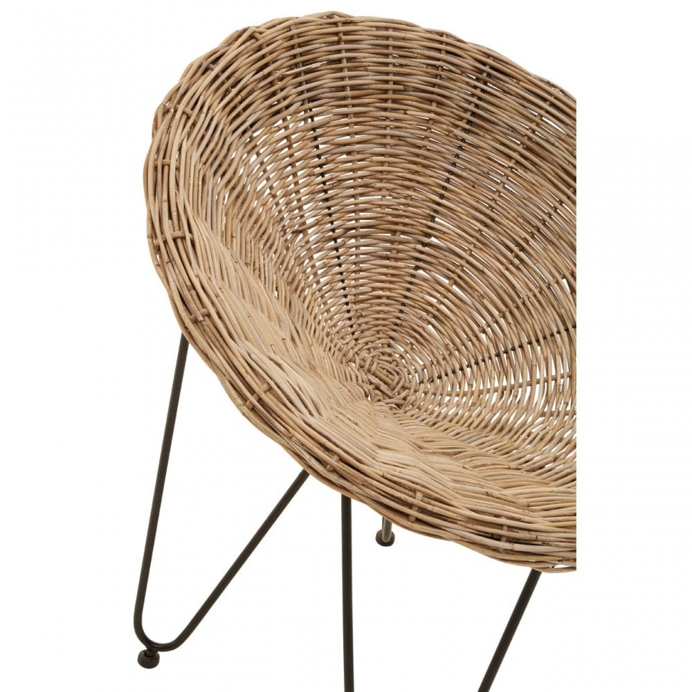 Grey Kubu Rattan Chair, Natural