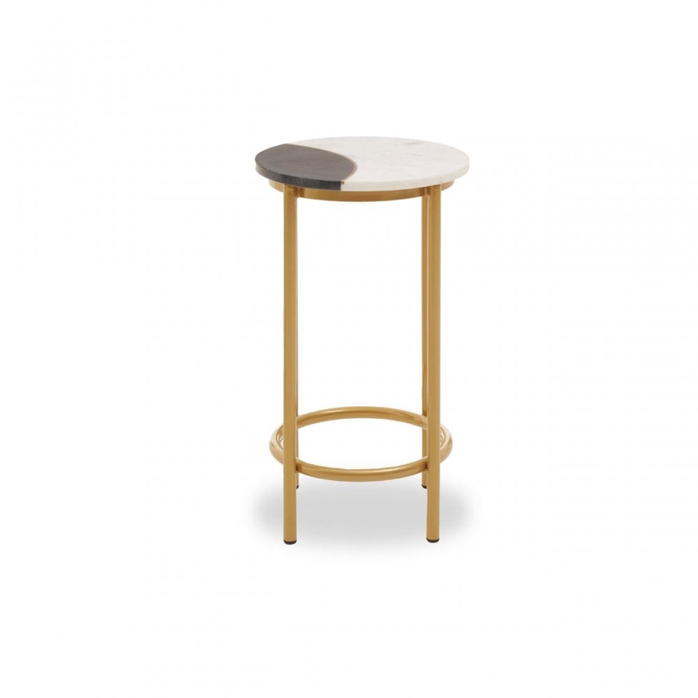 Vizzini Two Tone Side Table, Gold