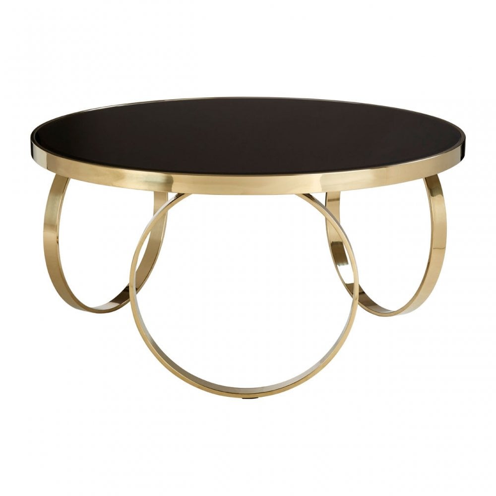 Ragusa Large Round Coffee Table, Gold