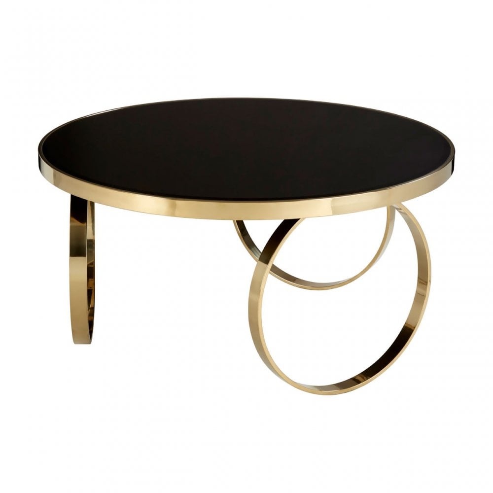 Ragusa Large Round Coffee Table, Gold