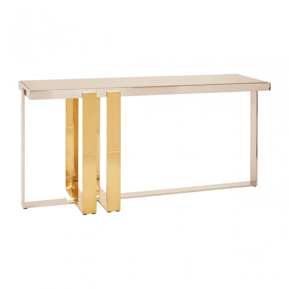 Demas Console Table, Gold