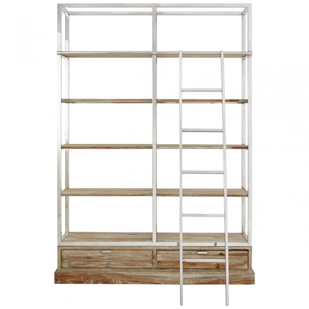 Richmond Display Unit With Ladder, Brown