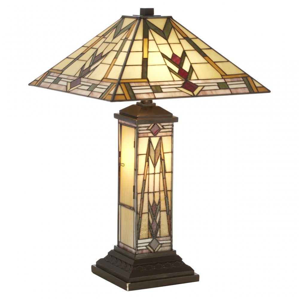 Wisteria Tiffany Table Lamp, Bronze