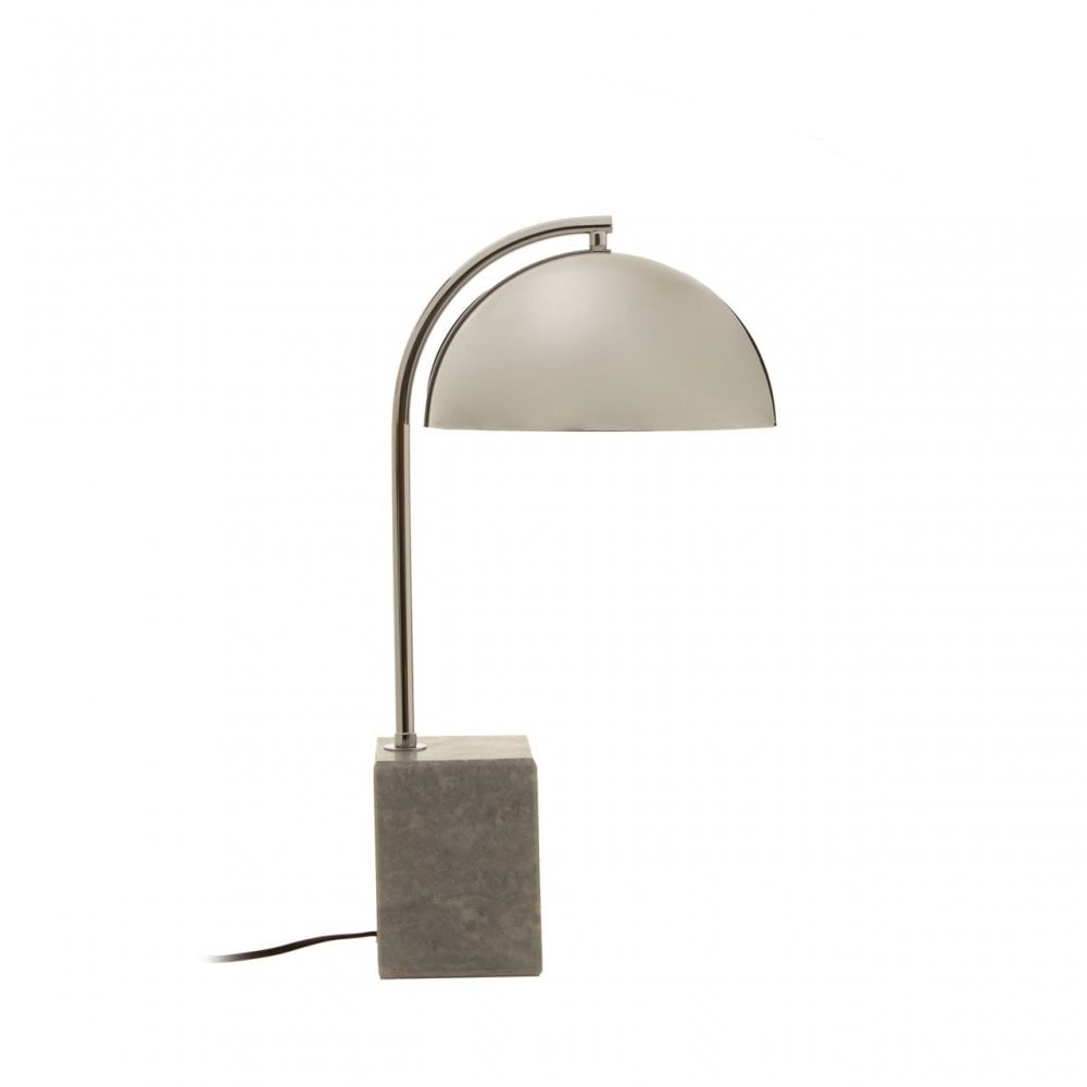 Murdoch Table Lamp With Chrome Shade, Grey