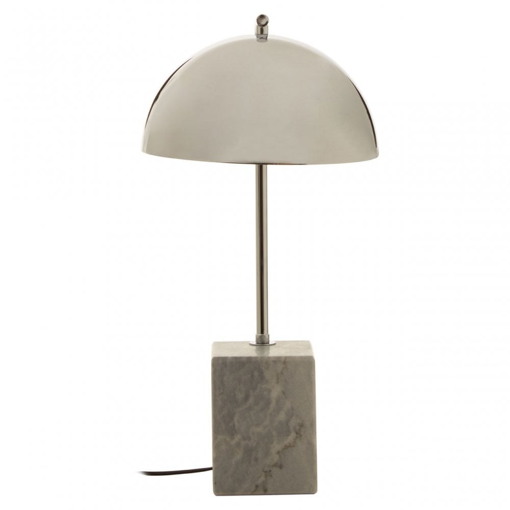 Murdoch Table Lamp With Chrome Shade, Grey