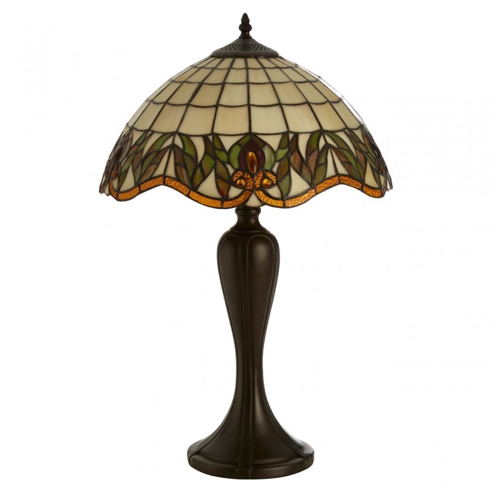 Wisteria Tiffany Umbrella Shade Table Lamp, Bronze