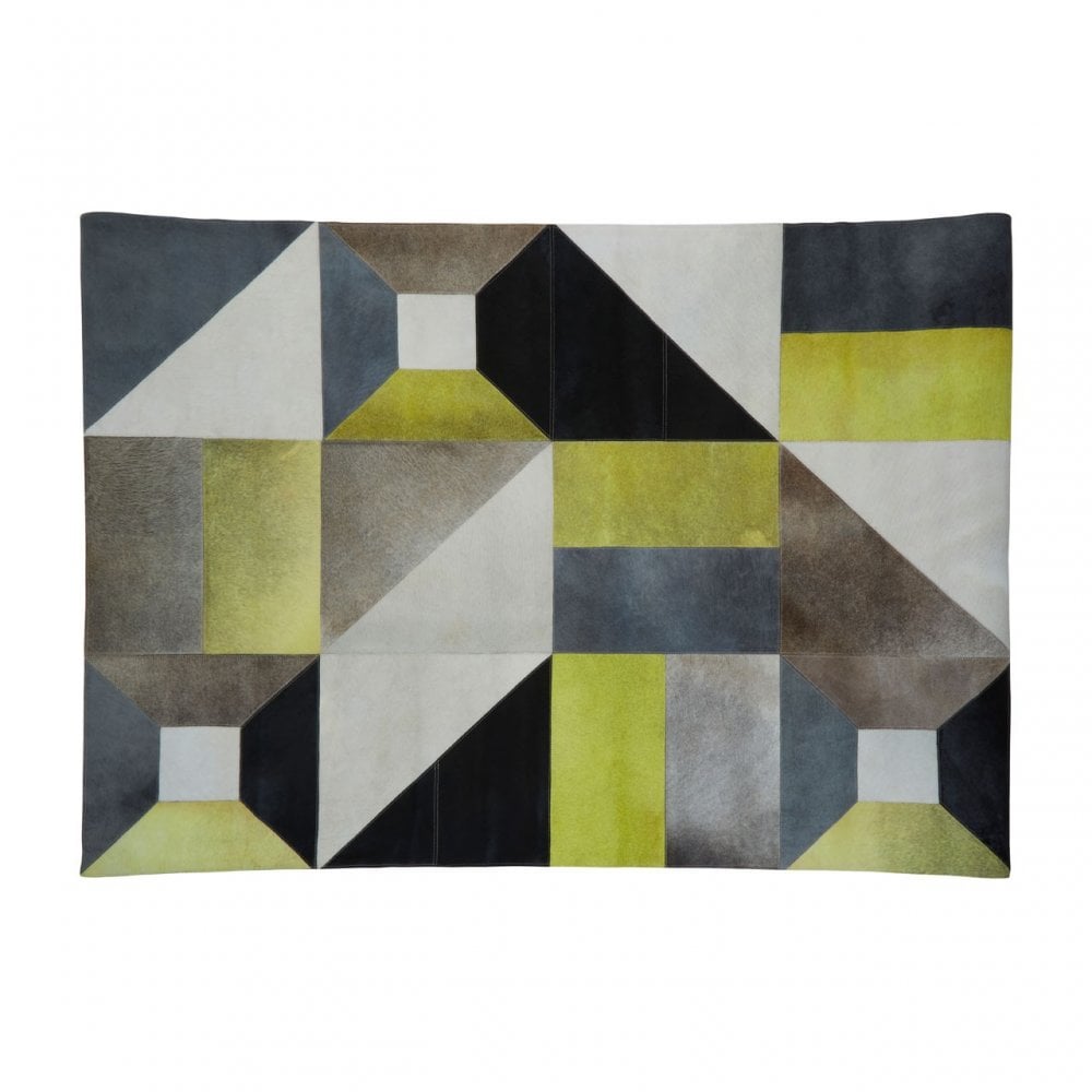 Safira Large Abstarct Rug, Black