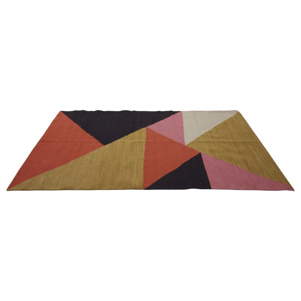 Bosie Villon Rug With Triangular Shapes Design, Multi-Coloured