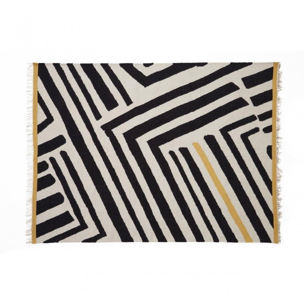 Bosie Multi-Coloured Rug, Black