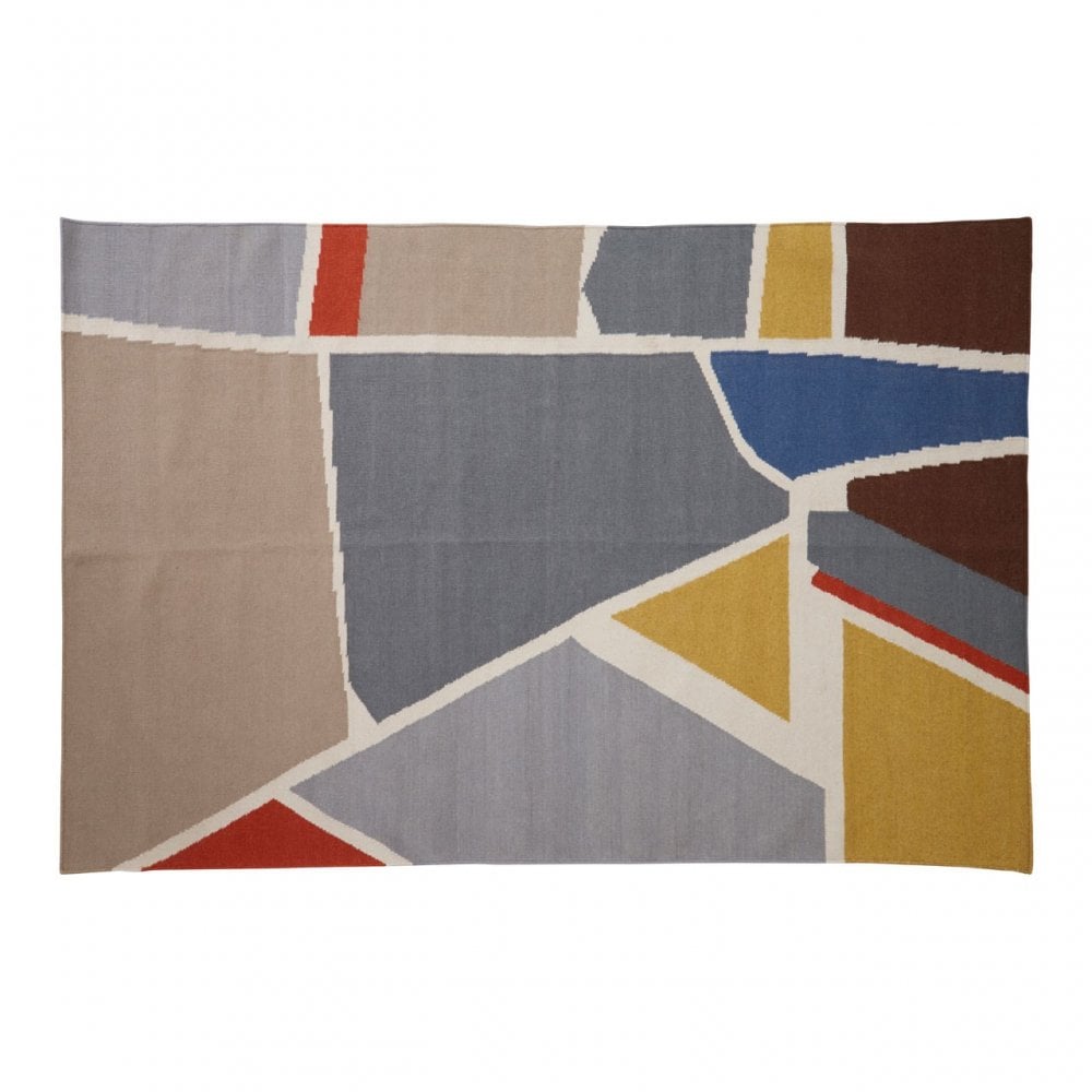 Bosie Villon Abstract Art Rug, Multi-Coloured