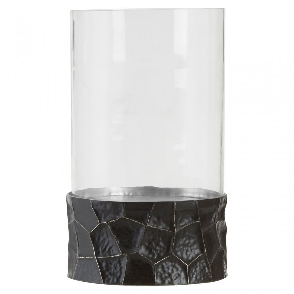 Akola Large Hurricane Candle Holder, Black