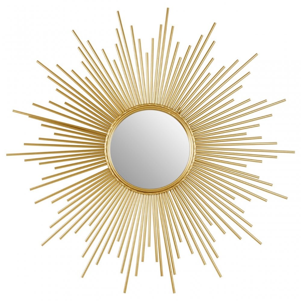 Cristal Gold Finish Wall Mirror, Gold