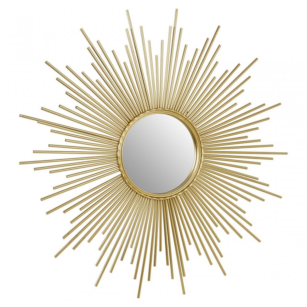 Cristal Gold Finish Wall Mirror, Gold