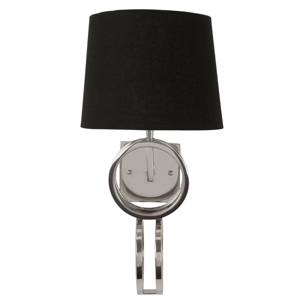 Skye Wall Lamp With Asymmetric Ring Base, Silver