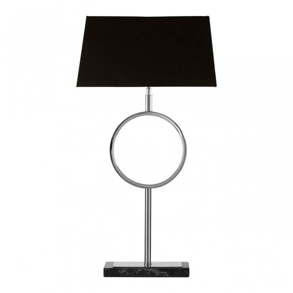 Skye Table Lamp With Stone Base, Silver