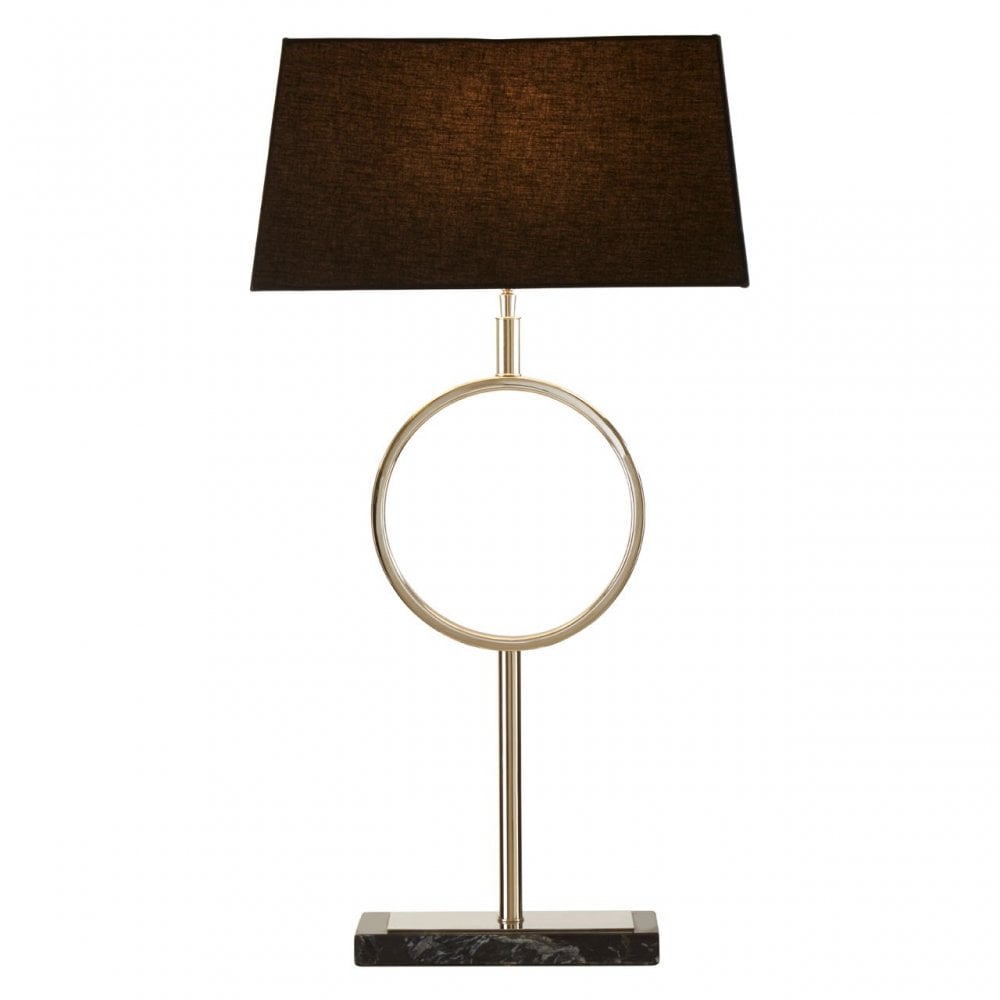 Skye Table Lamp With Stone Base, Silver