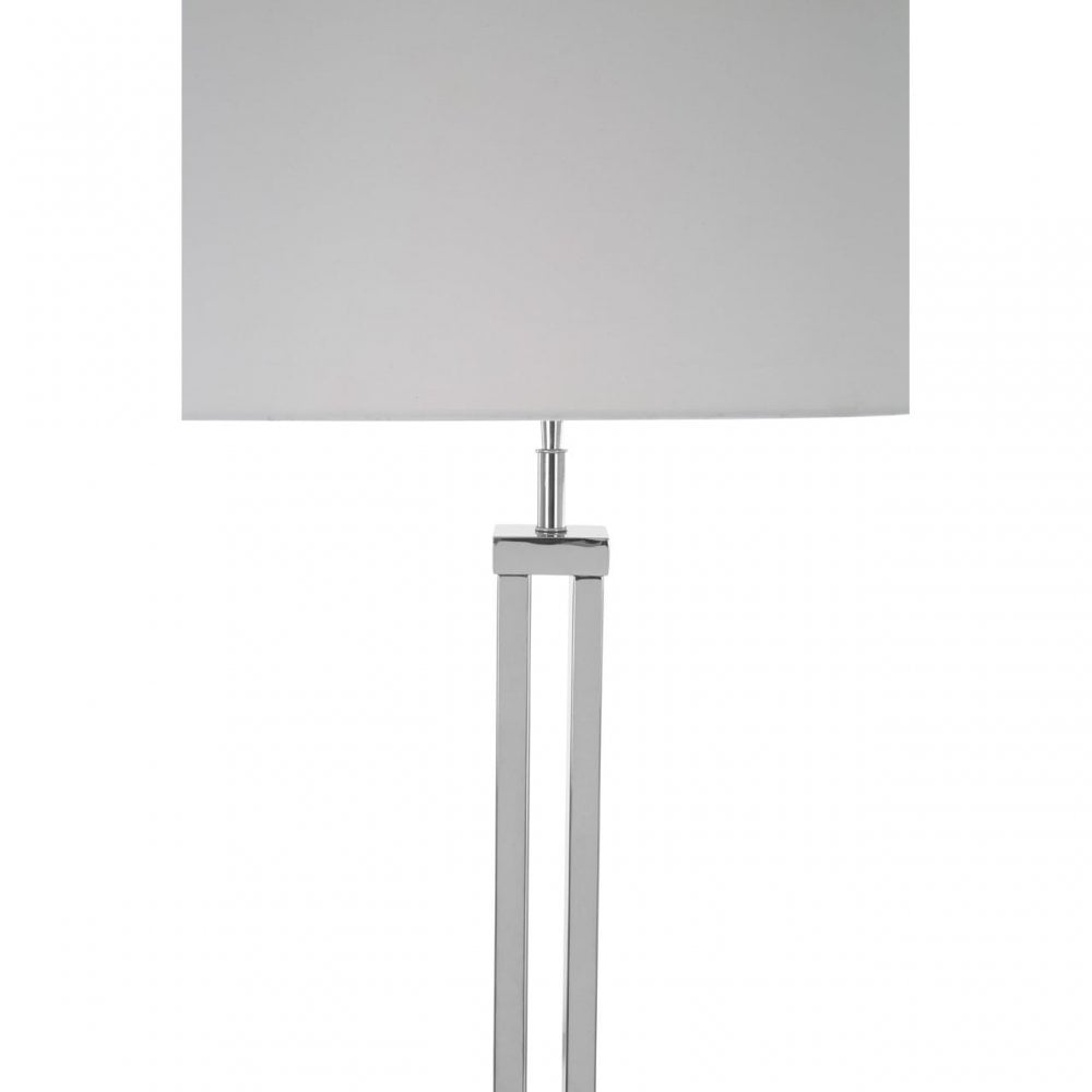 Skye Floor Lamp With Dual Rod Base, Silver