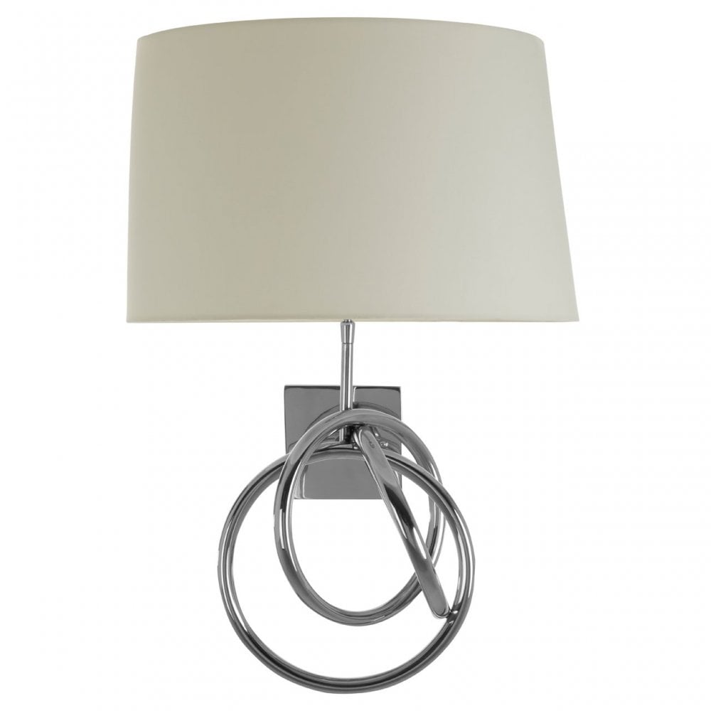 Skye Wall Lamp With Interlinked Circles Base, Silver