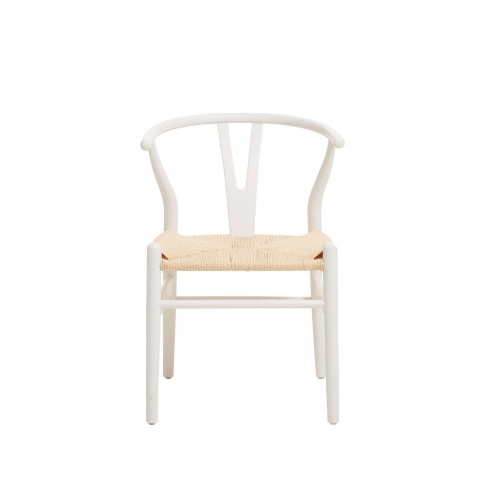 Lyon Wishbone Antique White Chair