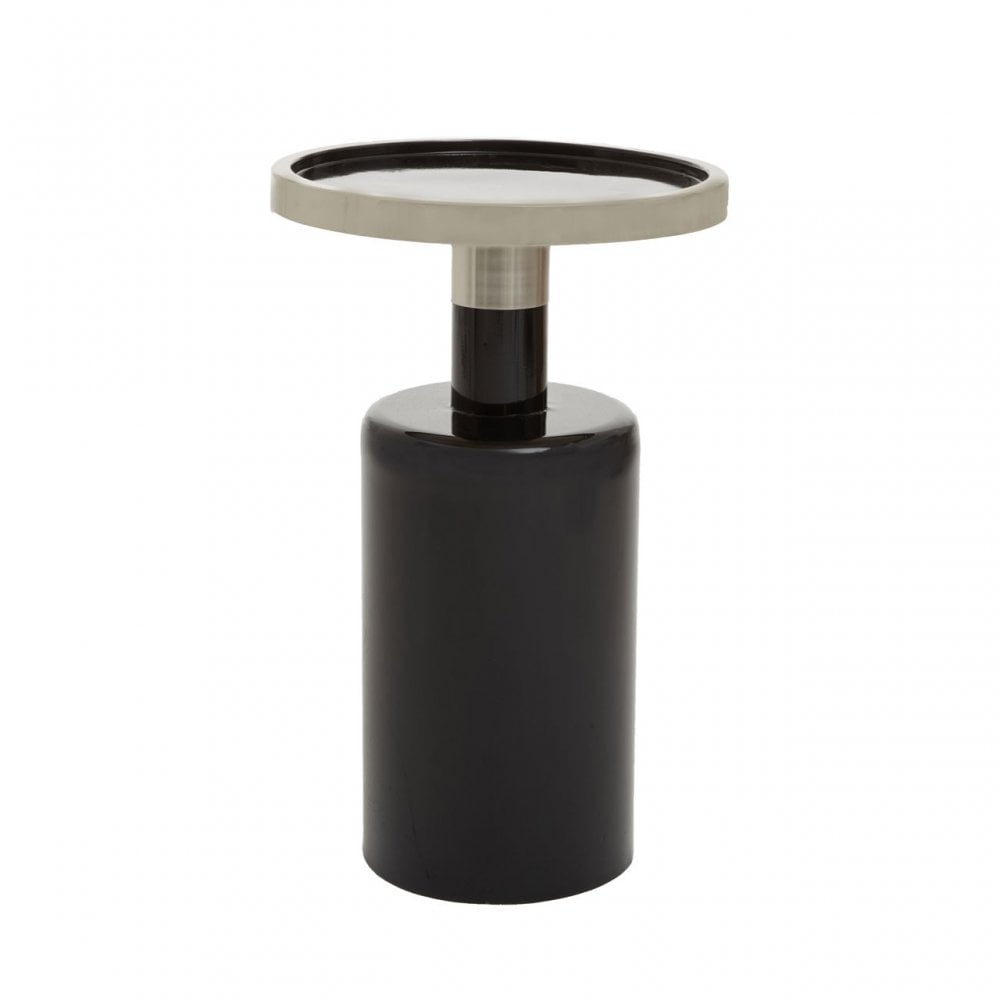 Elva Black And Gold Side Table, Black