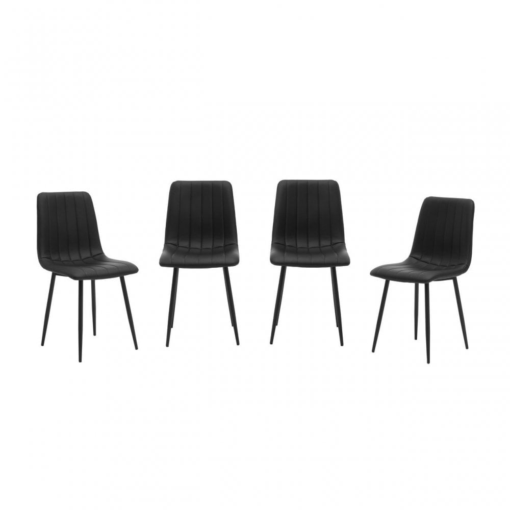 Tiana Set Of 4 Black Dining Chairs
