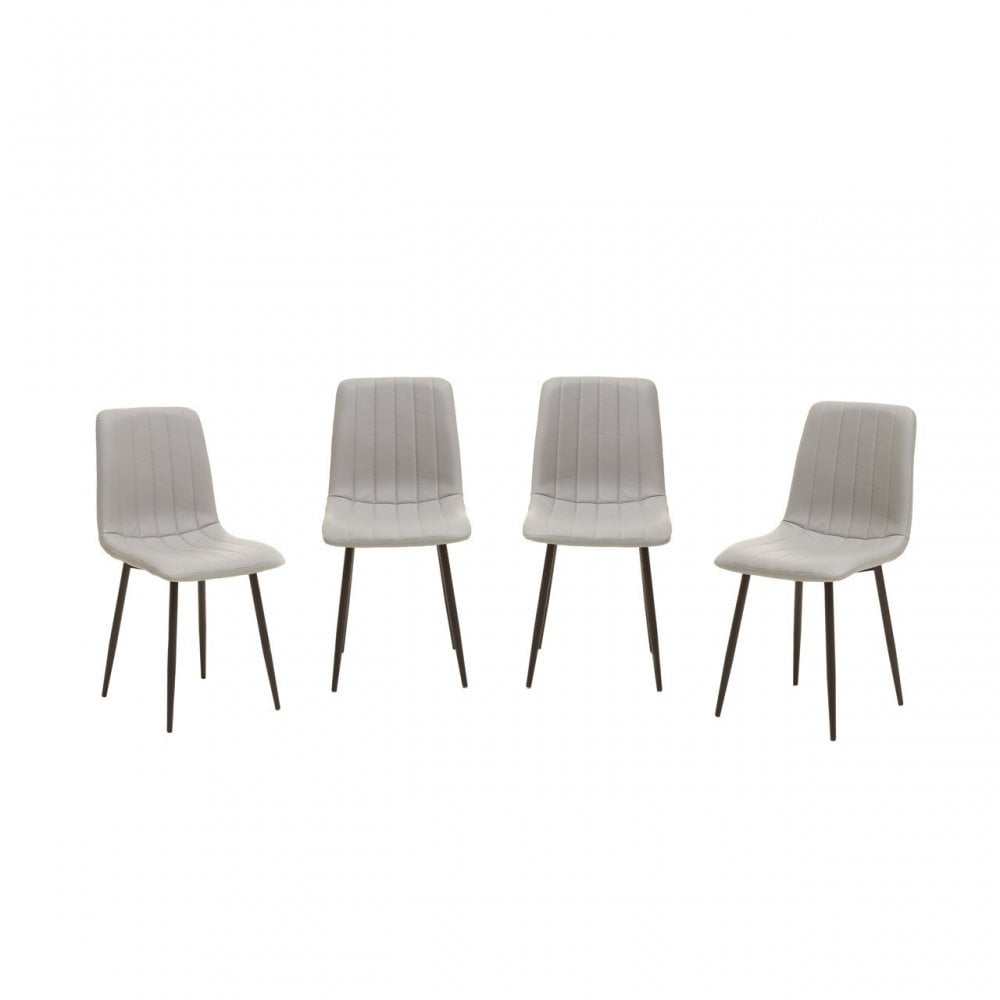 Tiana Set Of 4 Light Grey Dining Chairs