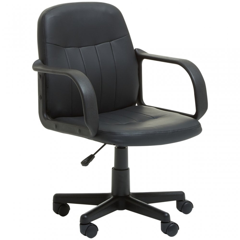 Black Pu Home Office Chair, Black