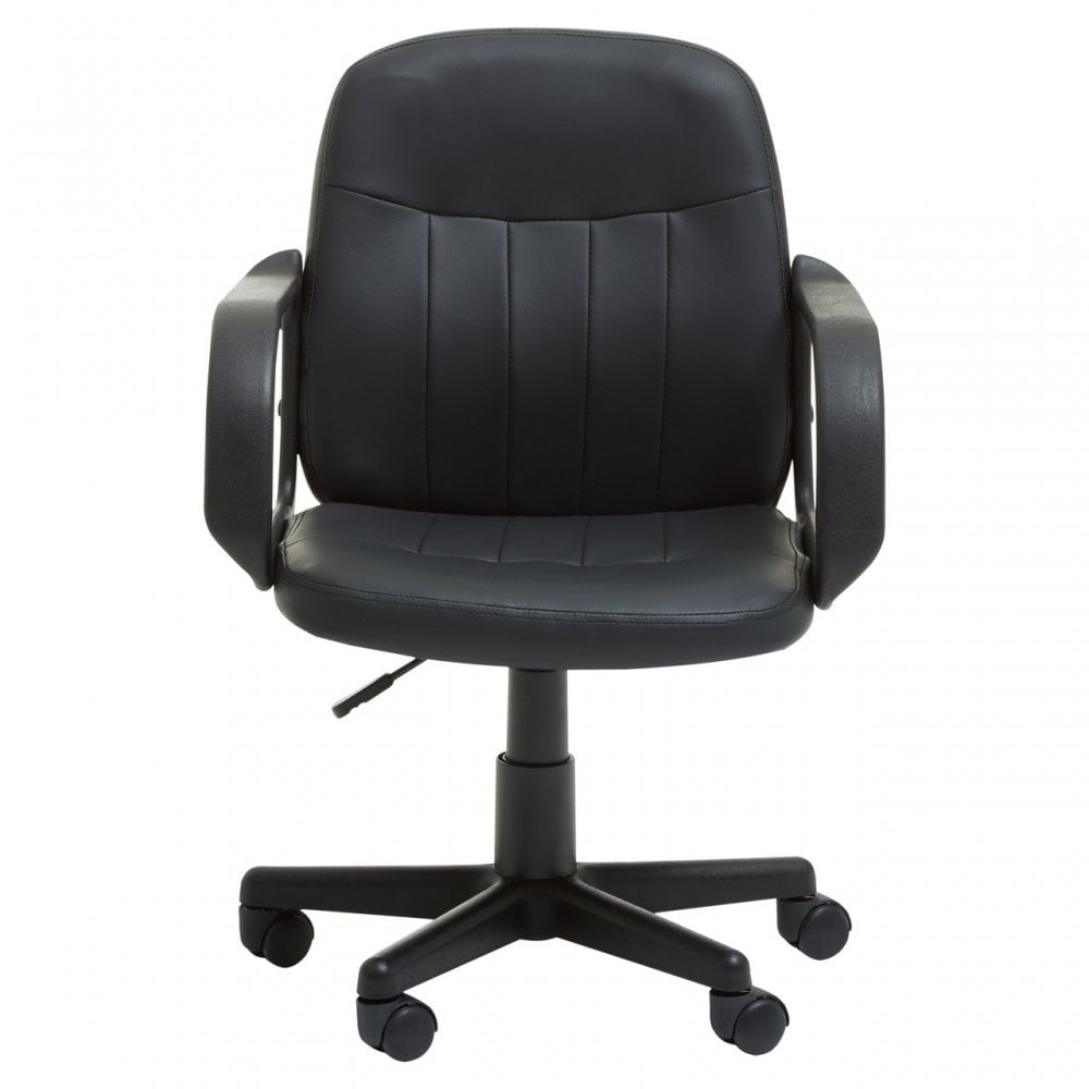 Black Pu Home Office Chair, Black