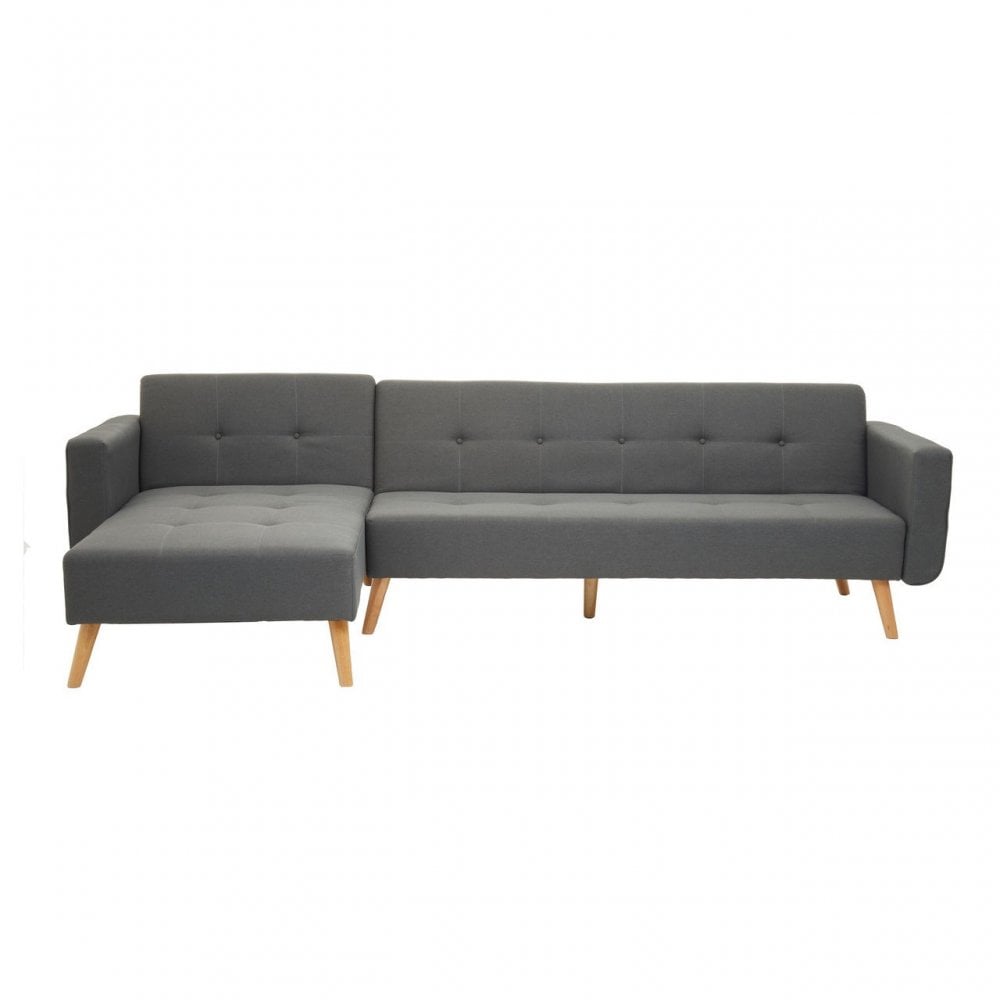 Hansa Large Grey Velvet Sofa, Grey