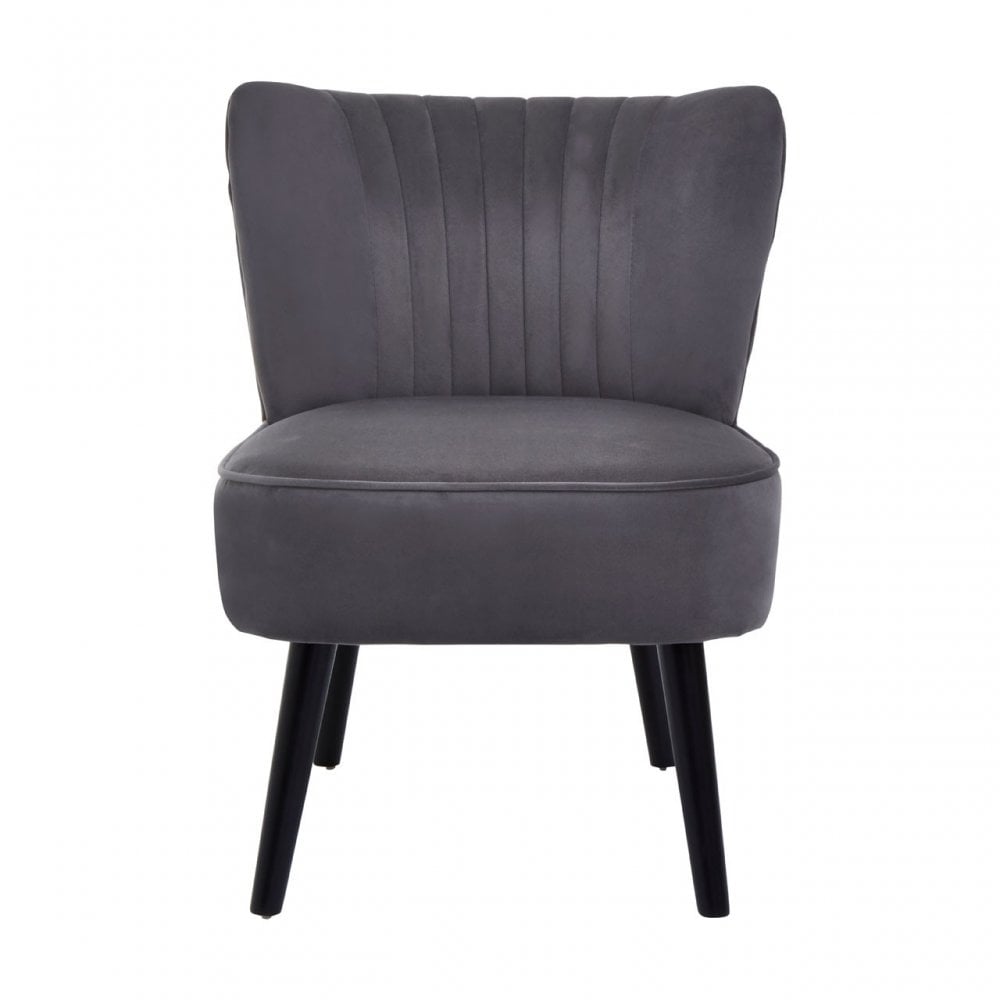 Regents Park Grey Velvet Chair