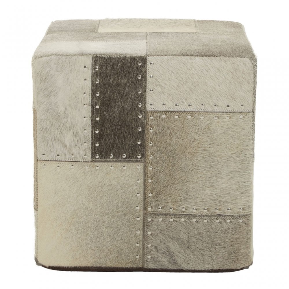 Safira Grey Pouffe, Grey